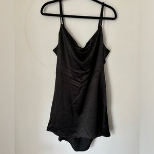 Wild Fable Satin Black Mini Dress Size XXL